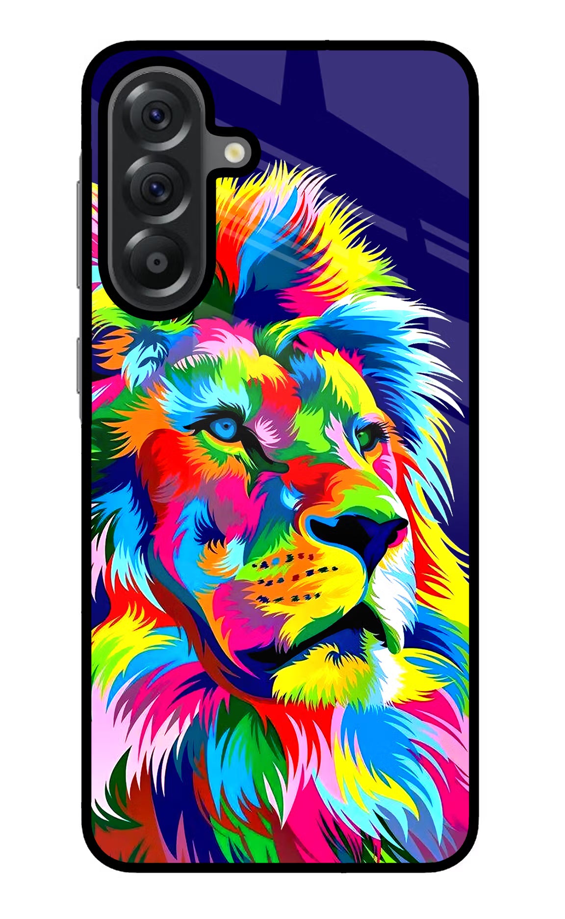 Vector Art Lion Samsung A56 5G Glass Case Back Cover by Casekaro