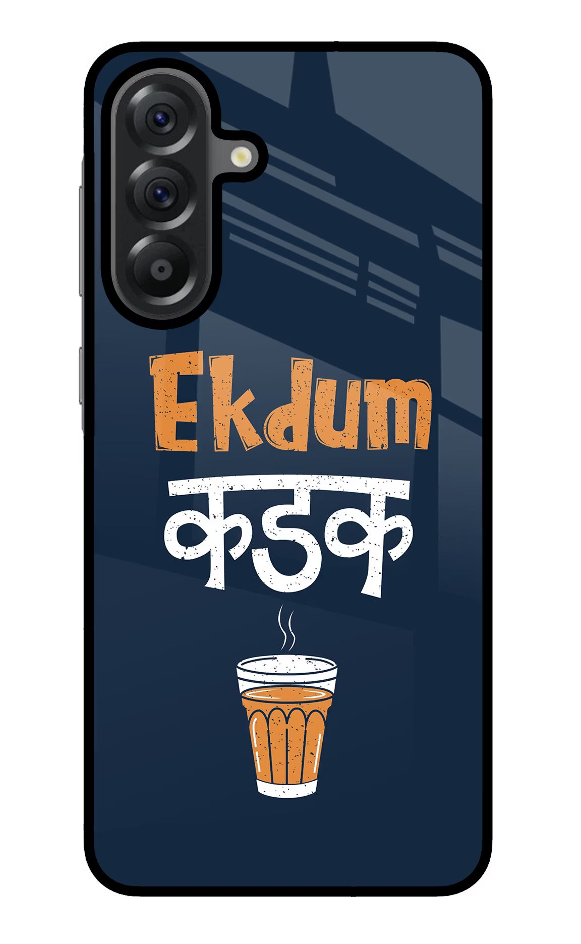 Ekdum Kadak Chai Samsung A56 5G Glass Case Back Cover by Casekaro