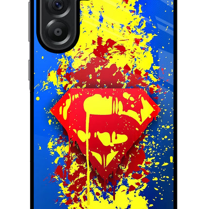 Superman logo Samsung A56 5G Glass Case Back Cover by Casekaro