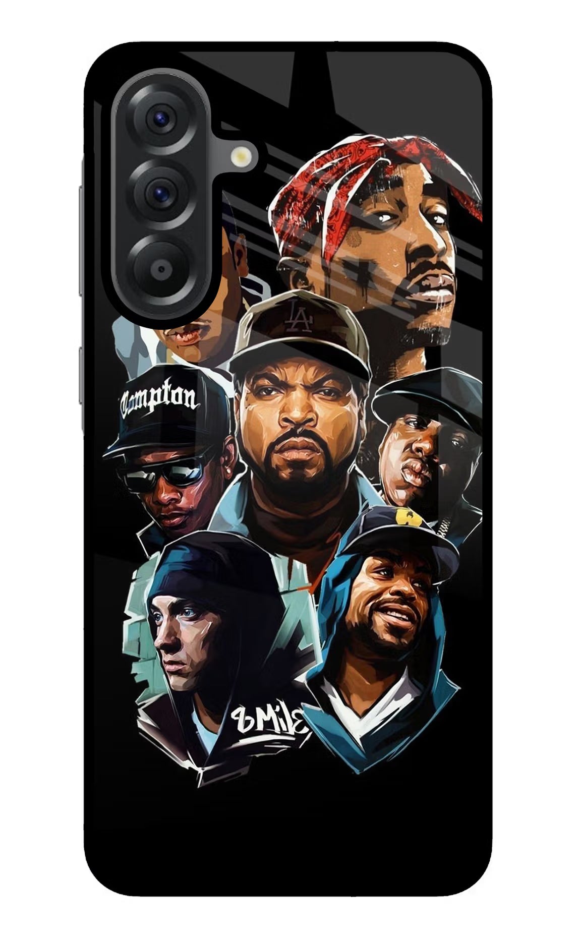 Rappers Samsung A56 5G Glass Case Back Cover by Casekaro