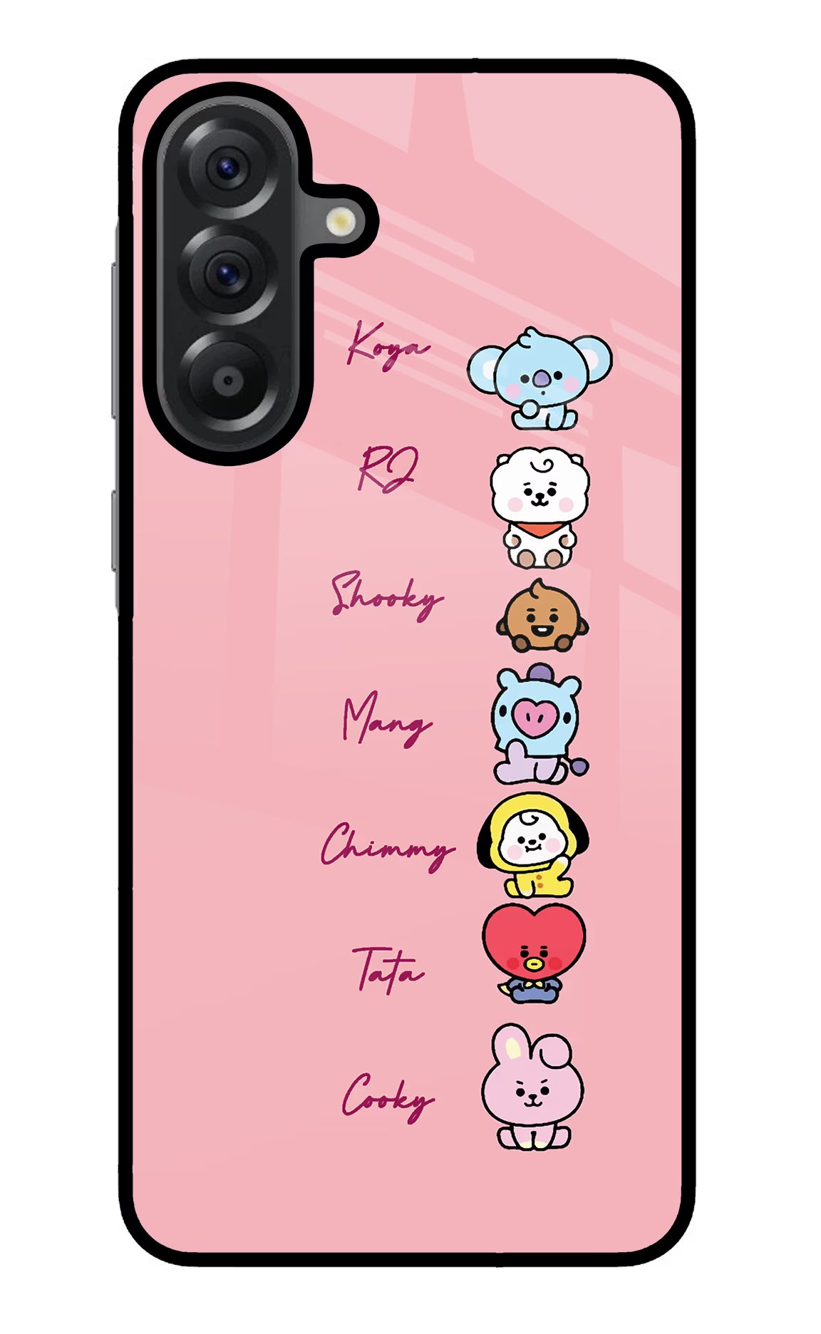 BTS names Samsung A56 5G Glass Case Back Cover by Casekaro