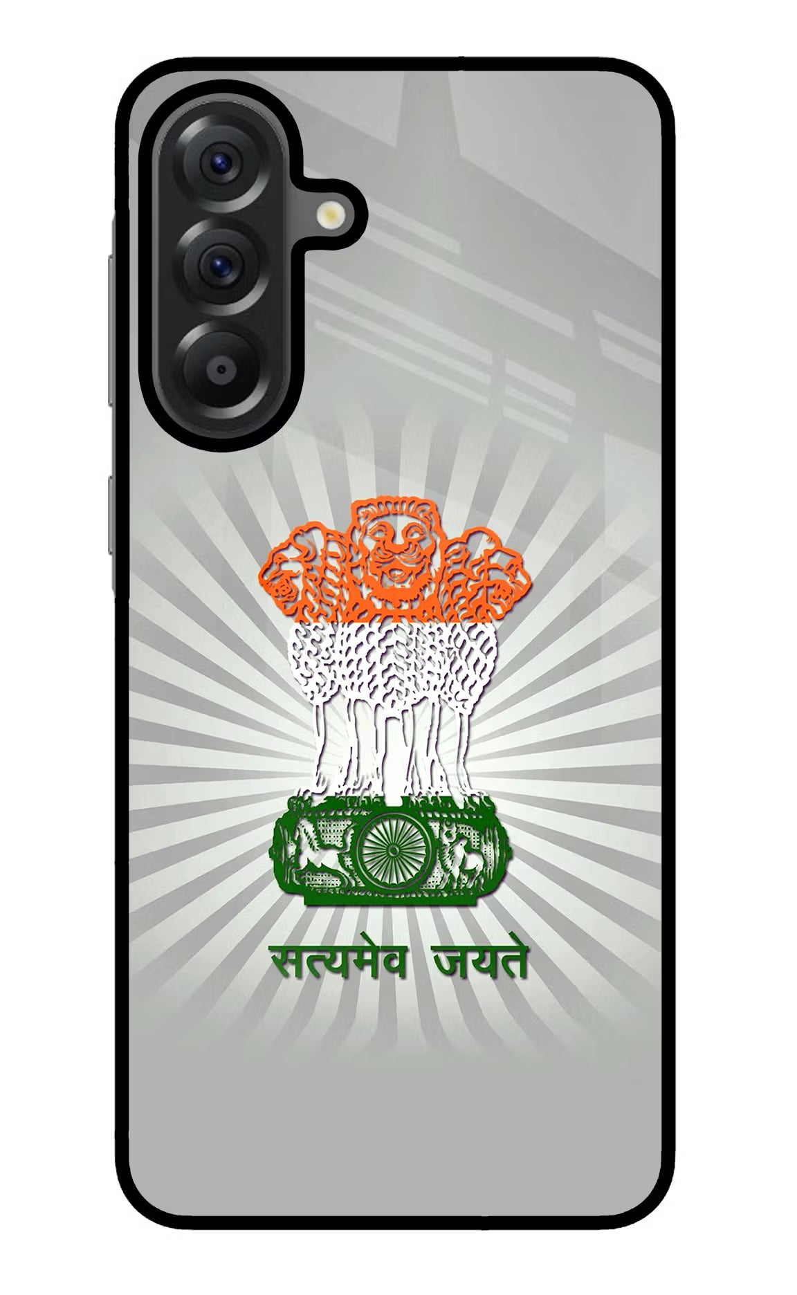 Satyamev Jayate Art Samsung A56 5G Glass Case Back Cover by Casekaro
