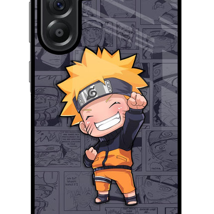 Chota Naruto Samsung A56 5G Glass Case Back Cover by Casekaro