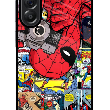 Spider Man Samsung A56 5G Glass Case Back Cover by Casekaro
