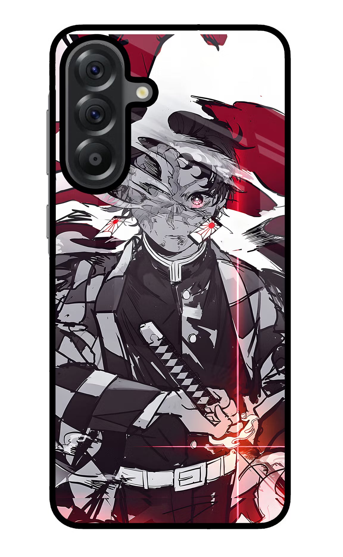 Demon Slayer Samsung A56 5G Glass Case Back Cover by Casekaro