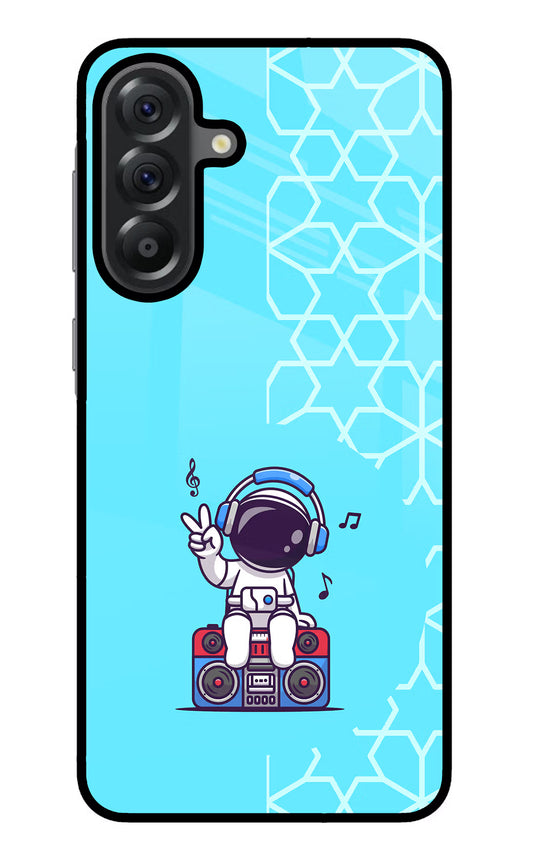 Cute Astronaut Chilling Samsung A56 5G Glass Case