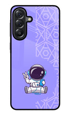 Cute Astronaut Chilling Samsung A56 5G Glass Case