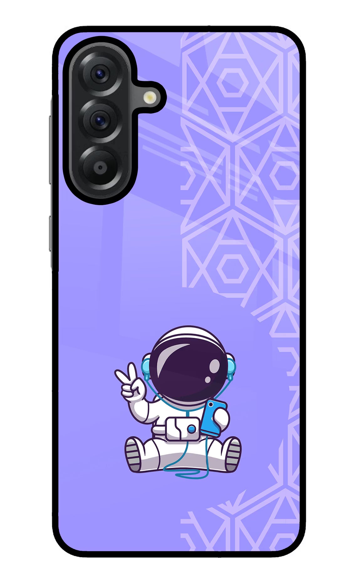 Cute Astronaut Chilling Samsung A56 5G Glass Case