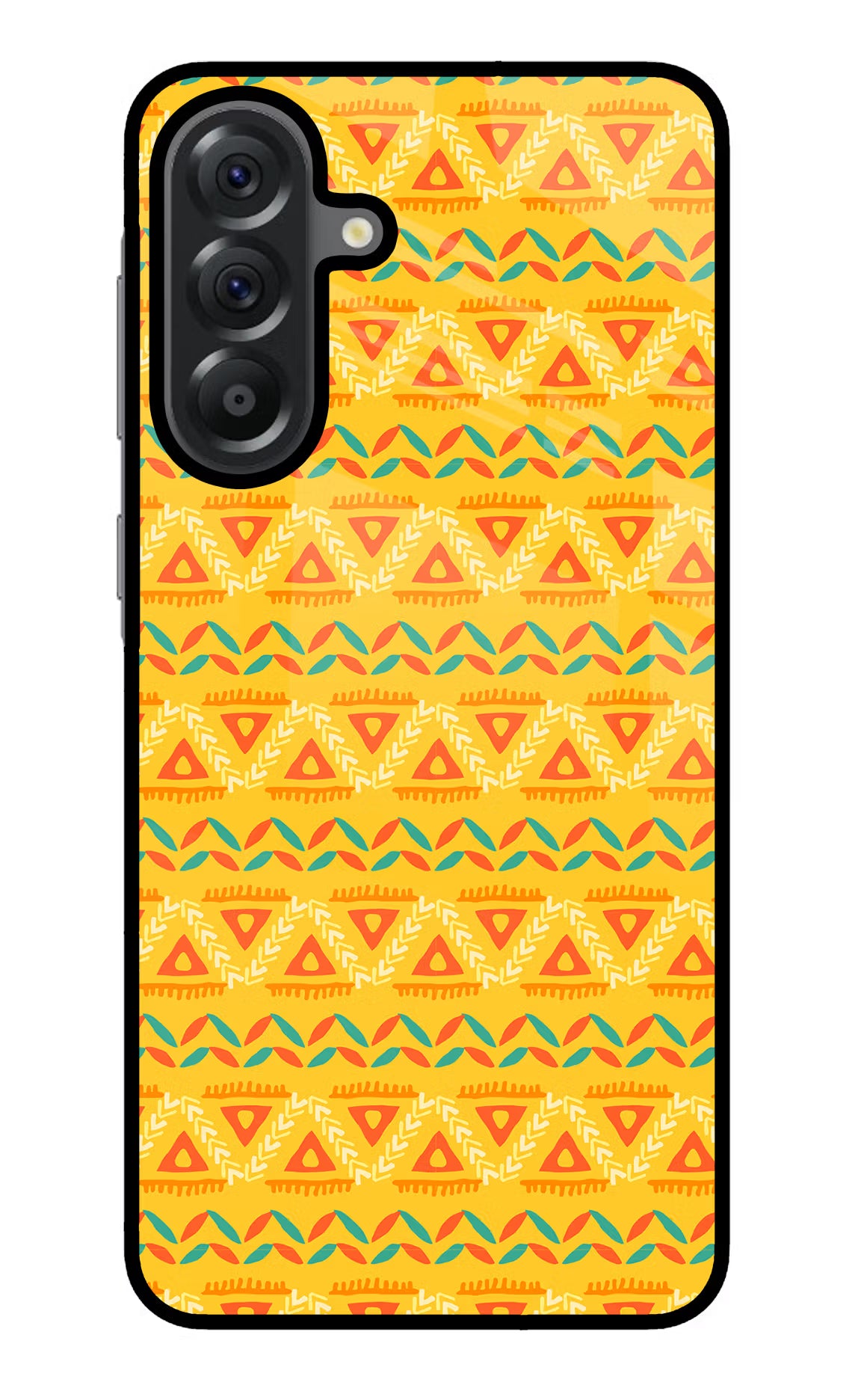Tribal Pattern Samsung A56 5G Glass Case Back Cover by Casekaro