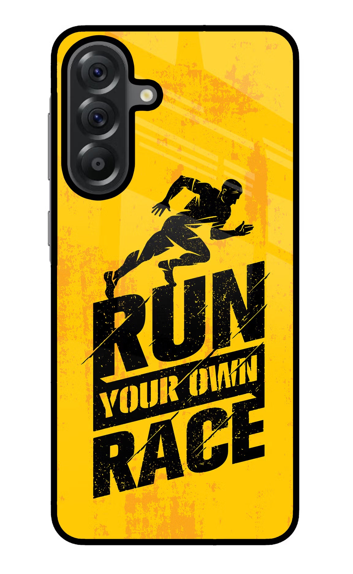 Run Your Own Race Samsung A56 5G Glass Case Back Cover by Casekaro