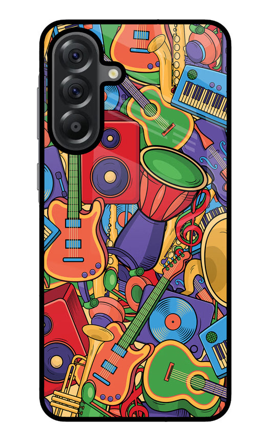 Music Instrument Doodle Samsung A56 5G Glass Case