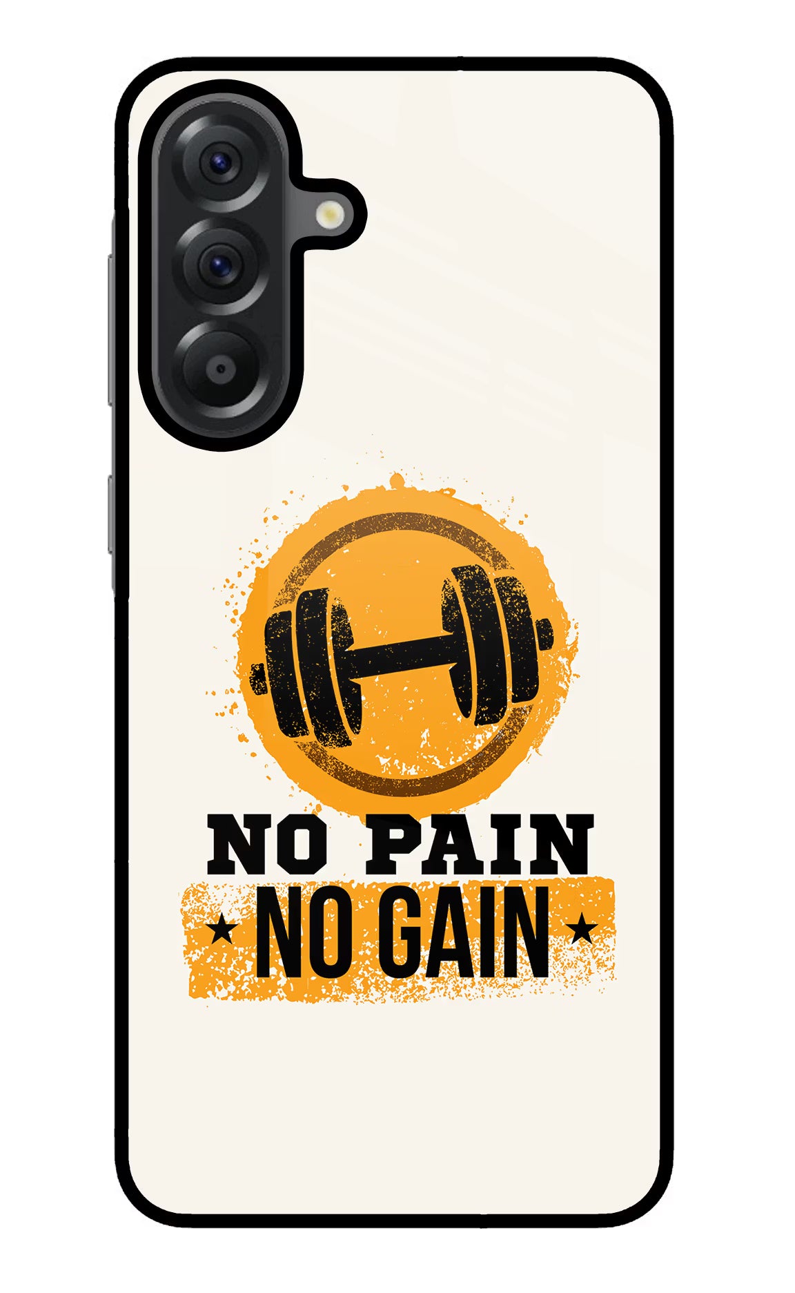 No Pain No Gain Samsung A56 5G Glass Case Back Cover by Casekaro