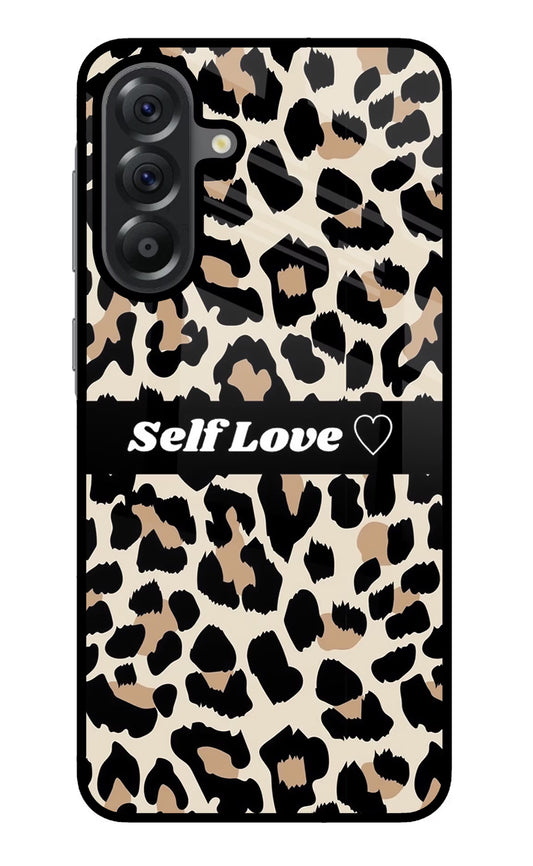 Leopard Print Self Love Samsung A56 5G Glass Case