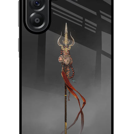 Shiv Trishul Samsung A56 5G Glass Case Back Cover by Casekaro