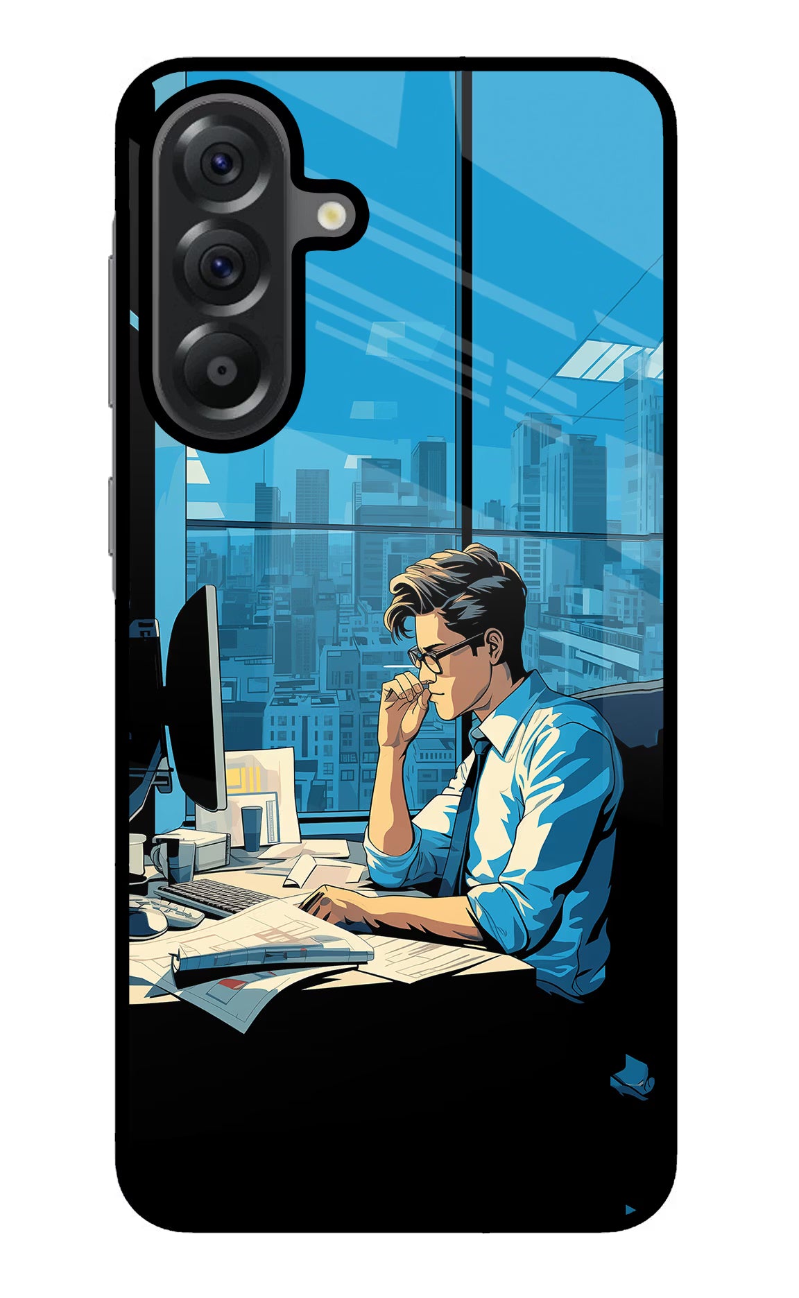 Focused Hustler (AI Generated) Samsung A56 5G Glass Case