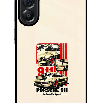 Classic Porsche 911 Samsung A56 5G Glass Case Back Cover by Casekaro