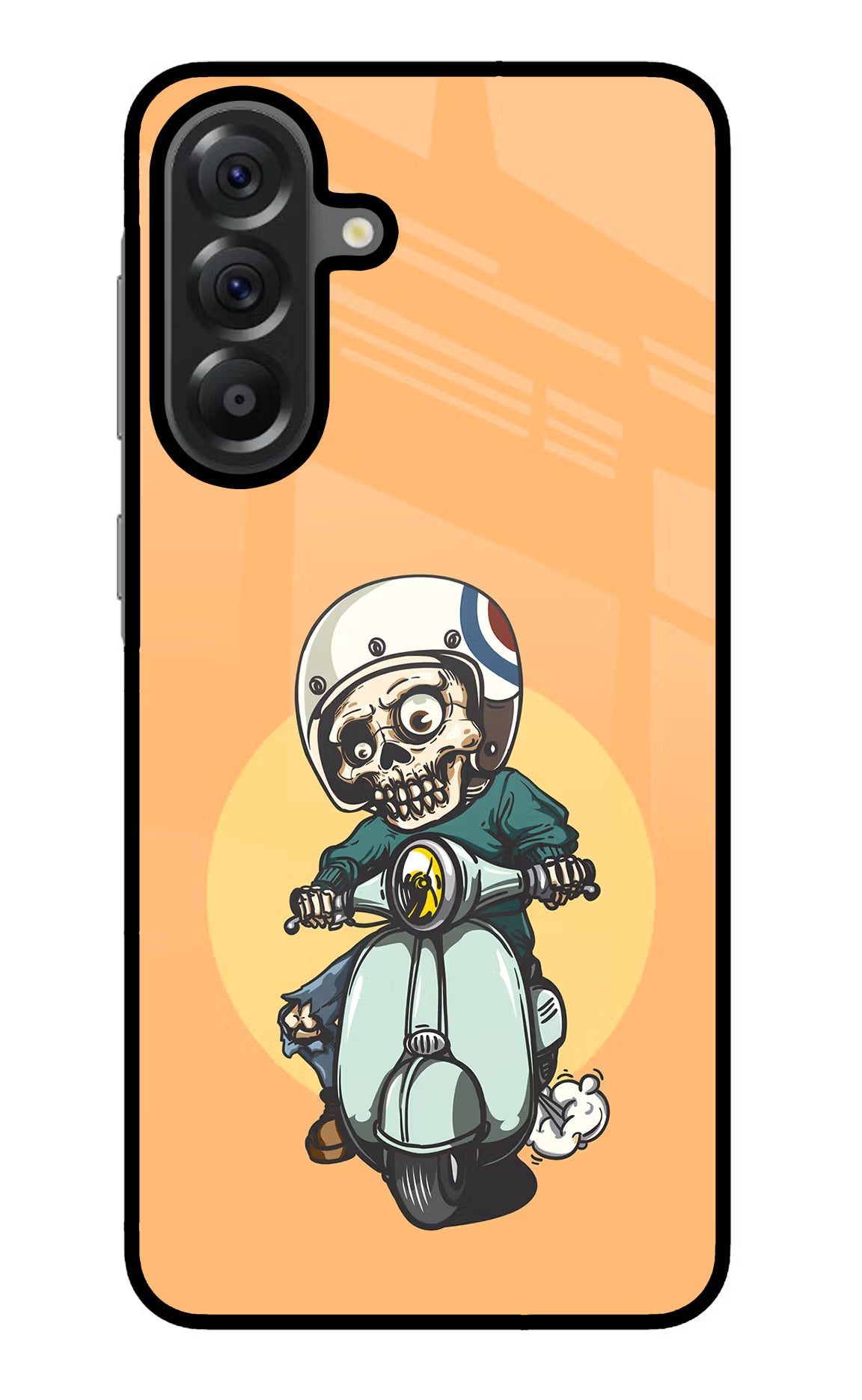 Undead Biker Samsung A56 5G Glass Case Back Cover by Casekaro