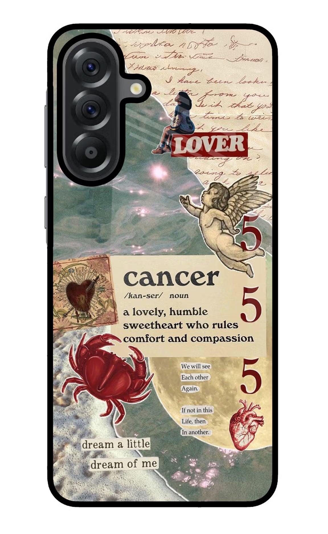 Cancer Zodiac Samsung A56 5G Glass Case Back Cover by Casekaro