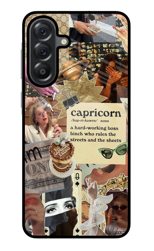 Capricorn Zodiac Samsung A56 5G Glass Case