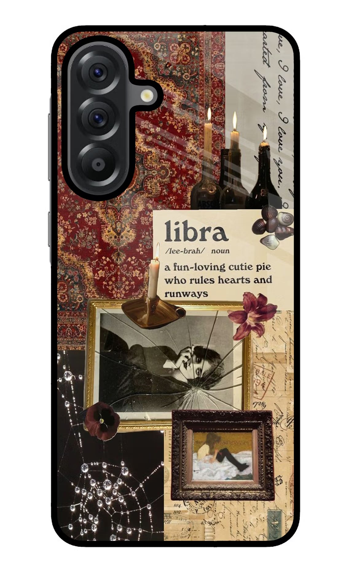 Libra Zodiac Samsung A56 5G Glass Case Back Cover by Casekaro