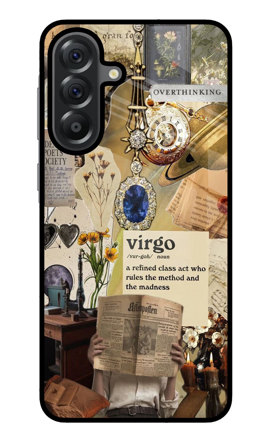 Virgo Zodiac Samsung A56 5G Glass Case Back Cover by Casekaro