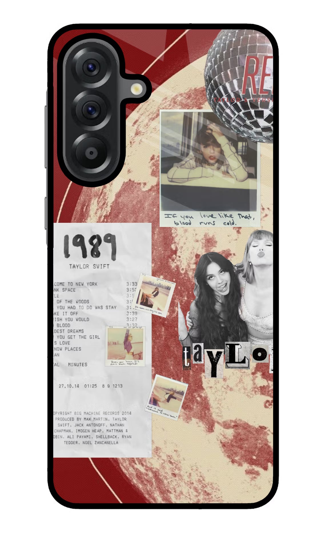 Taylor Swift Samsung A56 5G Glass Case Back Cover by Casekaro