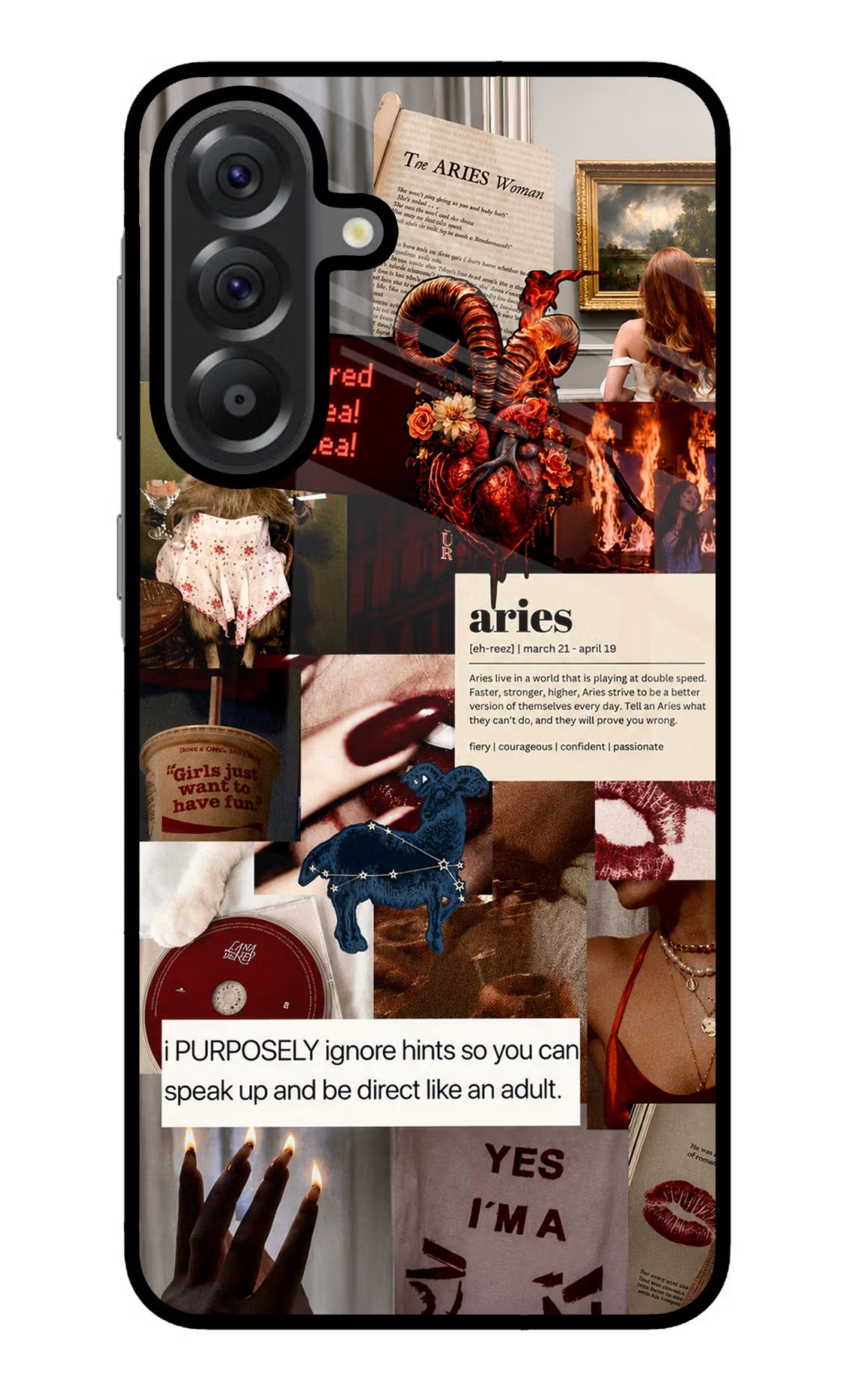Zodiac Aries Samsung A56 5G Glass Case