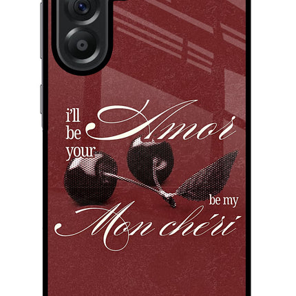 Velvet Cherry Samsung A56 5G Glass Case Back Cover by Casekaro