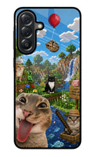 Minecraft Cat Chaos Samsung A56 5G Glass Case