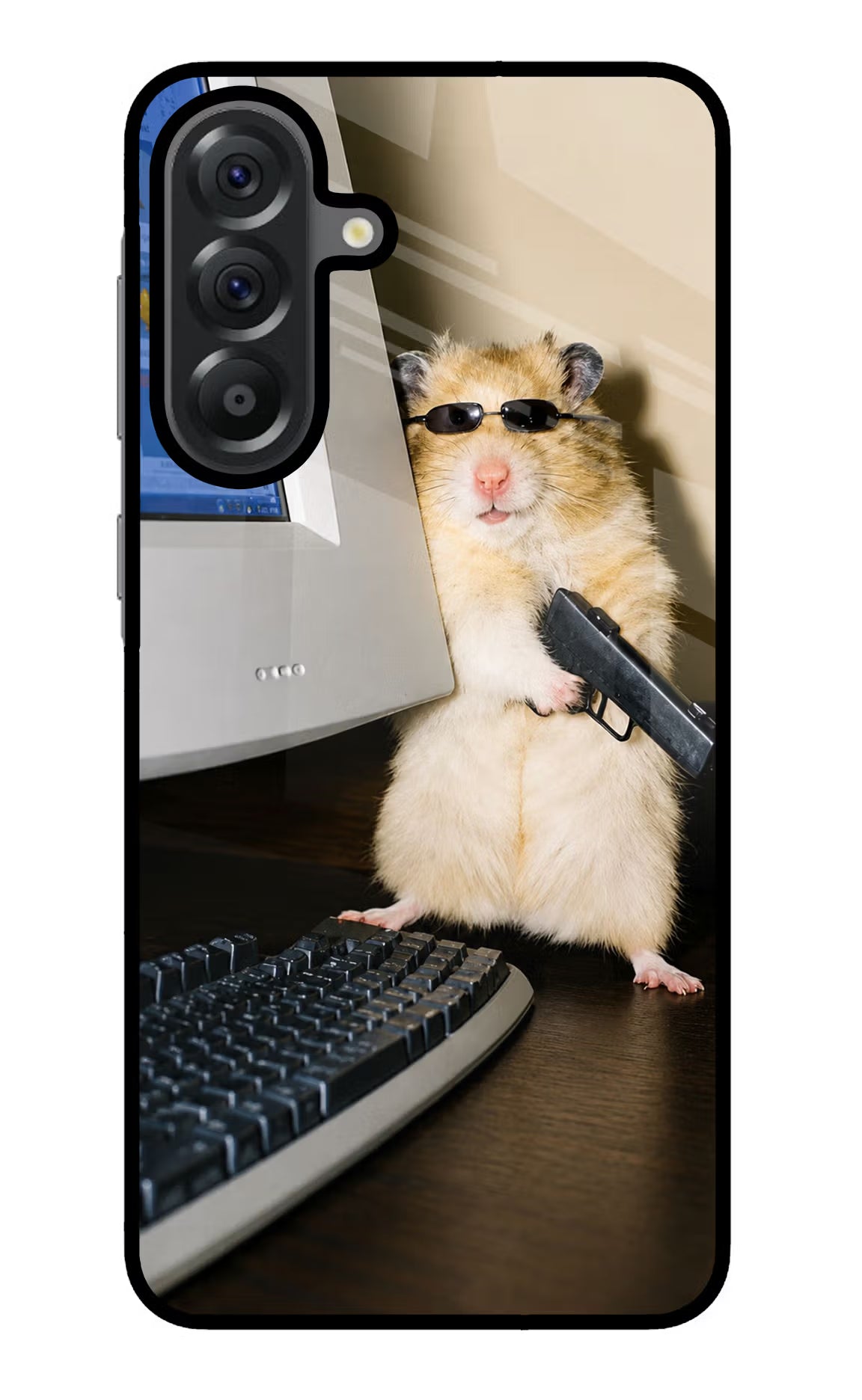 Hacker Hamster Samsung A56 5G Glass Case