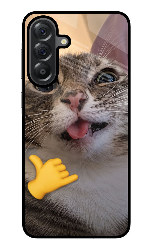 Silly Cat Call Samsung A56 5G Glass Case
