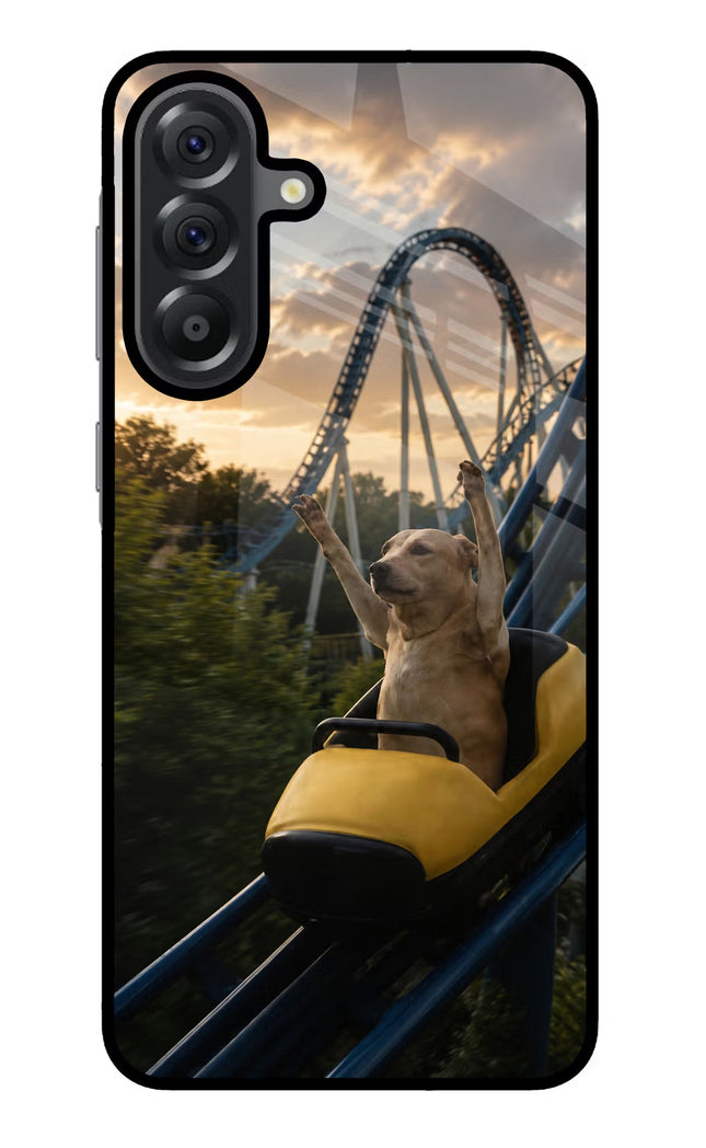 Rollercoaster Dog Samsung A56 5G Glass Case