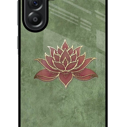 Lotus Grace Samsung A56 5G Glass Case Back Cover by Casekaro