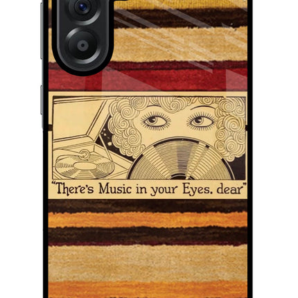 Vinyl Stripes Samsung A56 5G Glass Case Back Cover by Casekaro