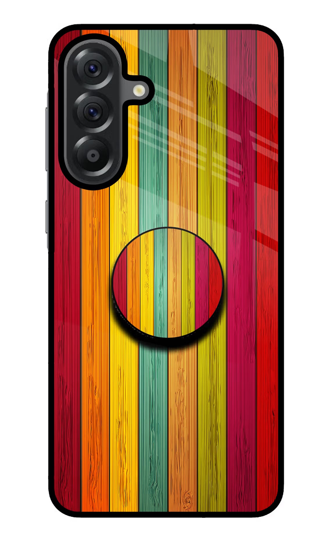 Multicolor Wooden Samsung A56 5G Pop Case by Casekaro