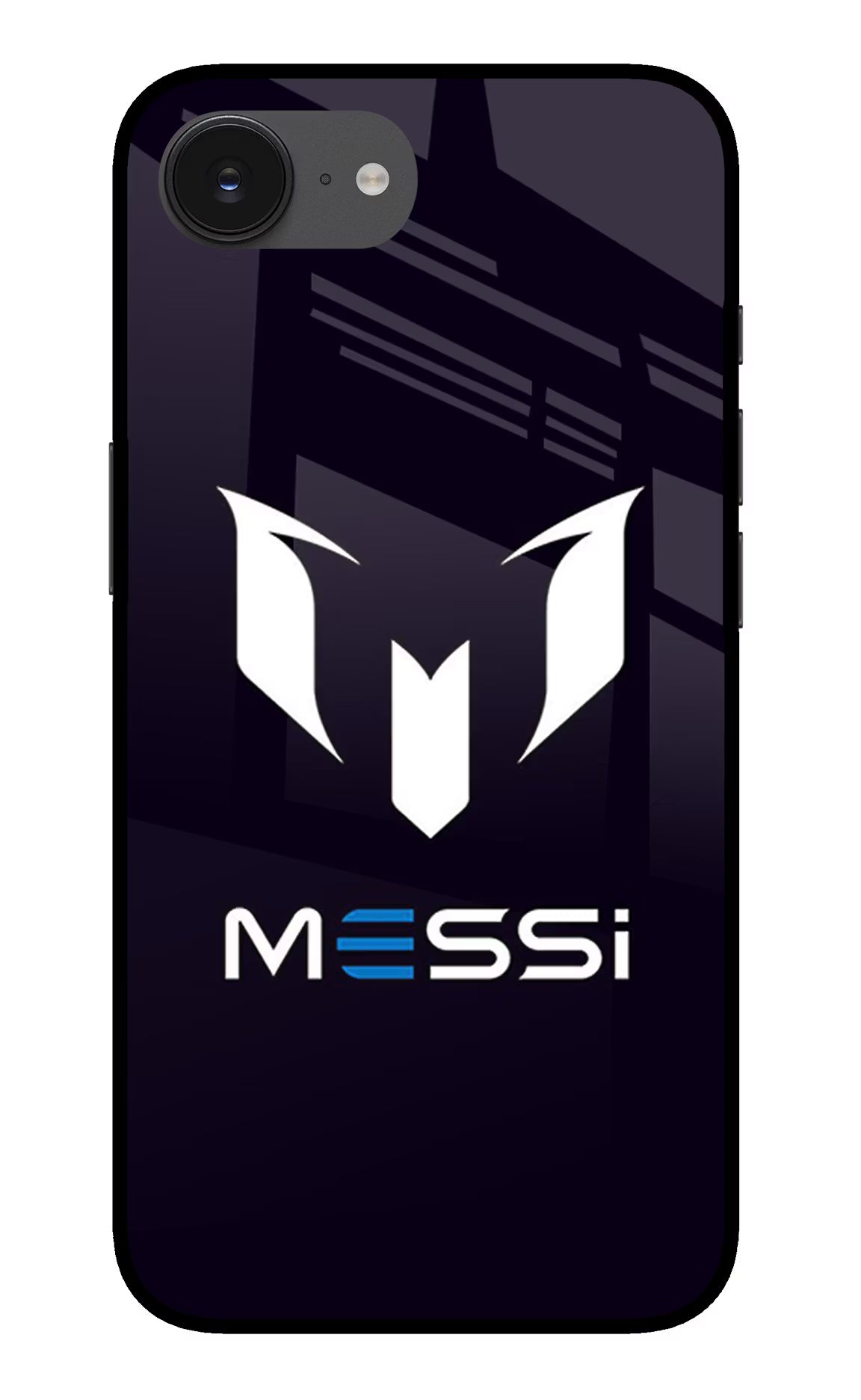 Messi Logo iPhone 16e Glass Case Back Cover by Casekaro