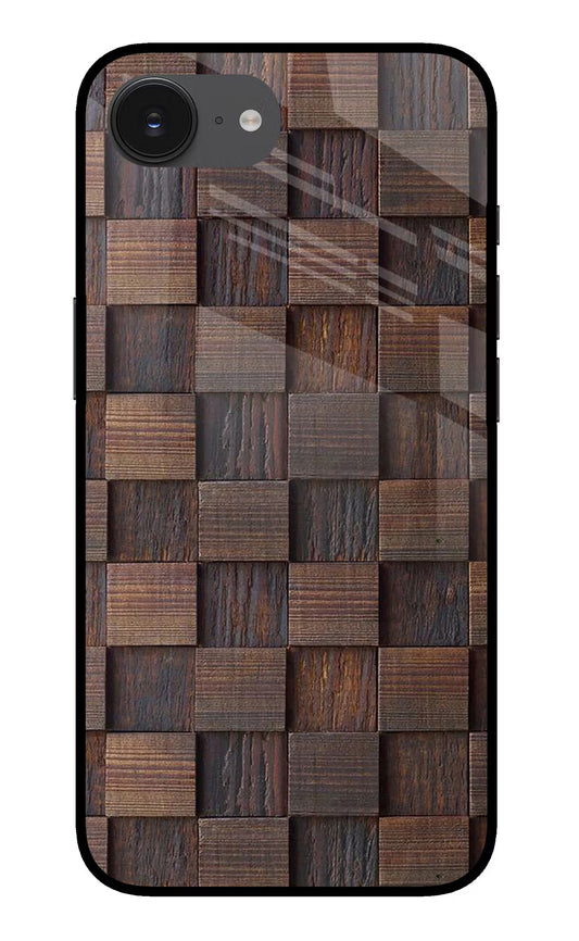 Wooden Cube Design iPhone 16e Glass Case