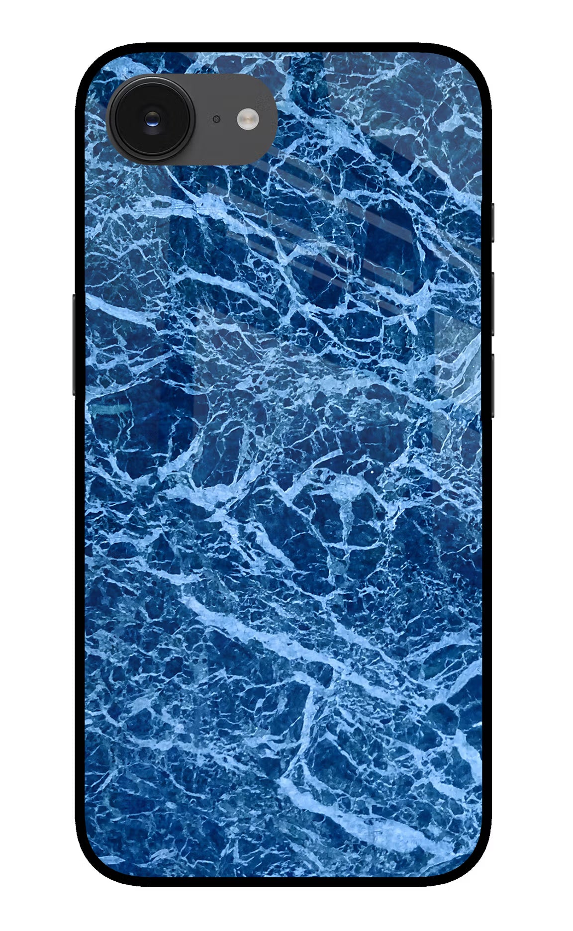 Blue Marble iPhone 16e Glass Case Back Cover by Casekaro