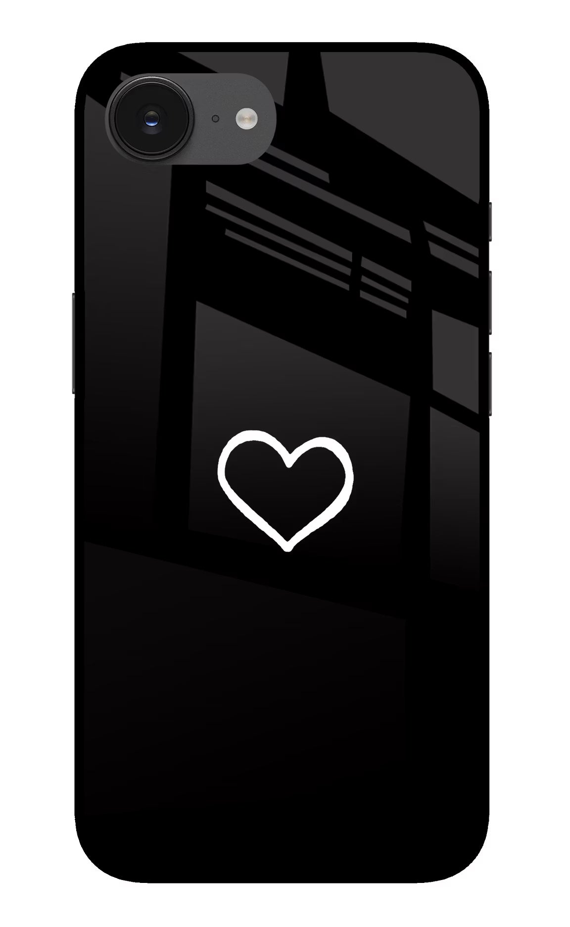 Heart iPhone 16e Glass Case Back Cover by Casekaro