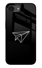 Paper Plane White iPhone 16e Glass Case