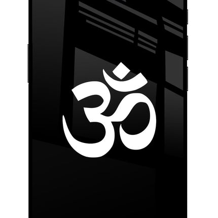 Om iPhone 16e Glass Case Back Cover by Casekaro