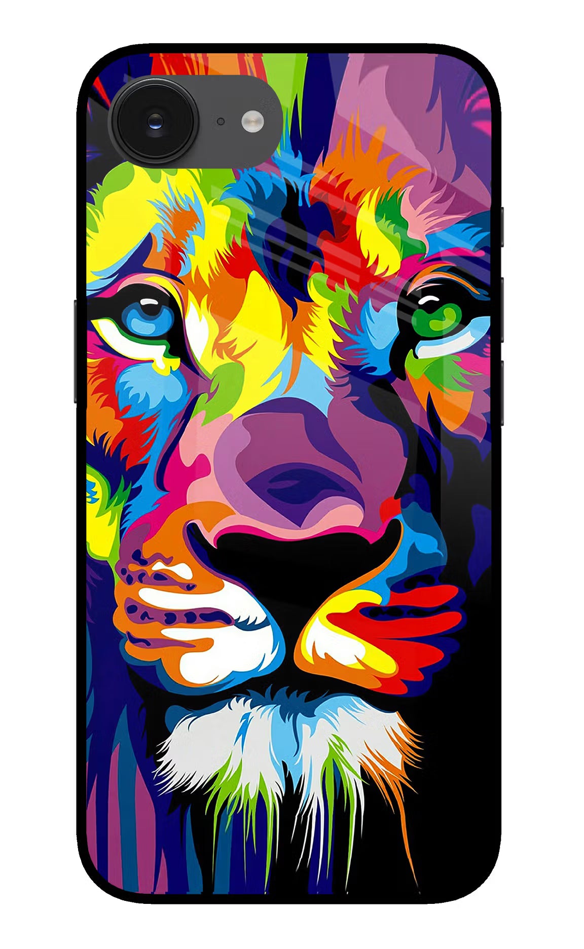Lion iPhone 16e Glass Case Back Cover by Casekaro