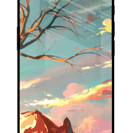 Scenery iPhone 16e Glass Case Back Cover by Casekaro