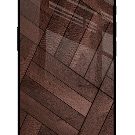 Wooden Texture Design iPhone 16e Glass Case Back Cover by Casekaro