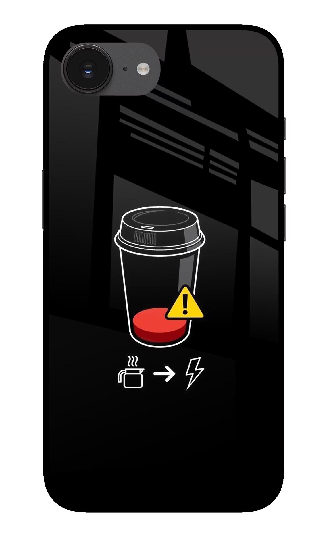 Coffee iPhone 16e Glass Case Back Cover by Casekaro