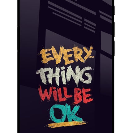 Everything Will Be Ok iPhone 16e Glass Case Back Cover by Casekaro