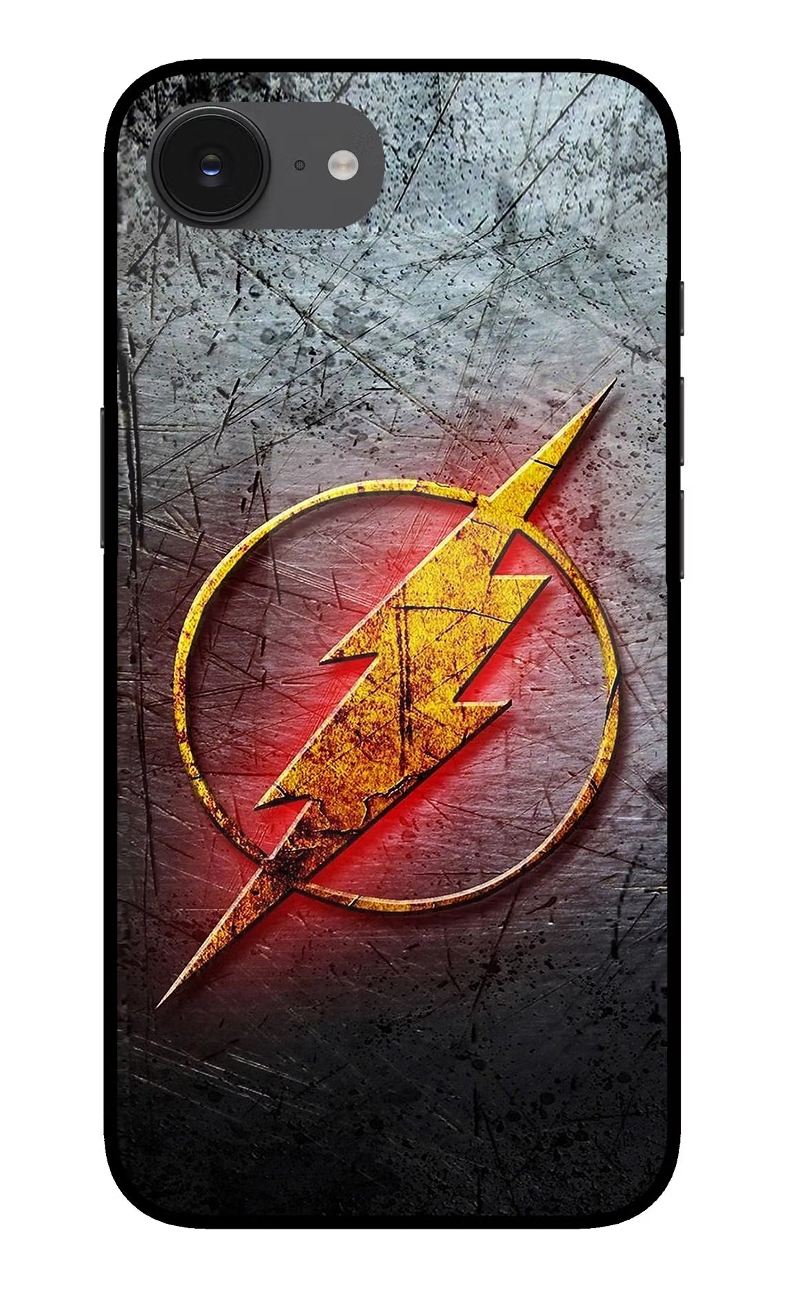 Flash iPhone 16e Glass Case Back Cover by Casekaro