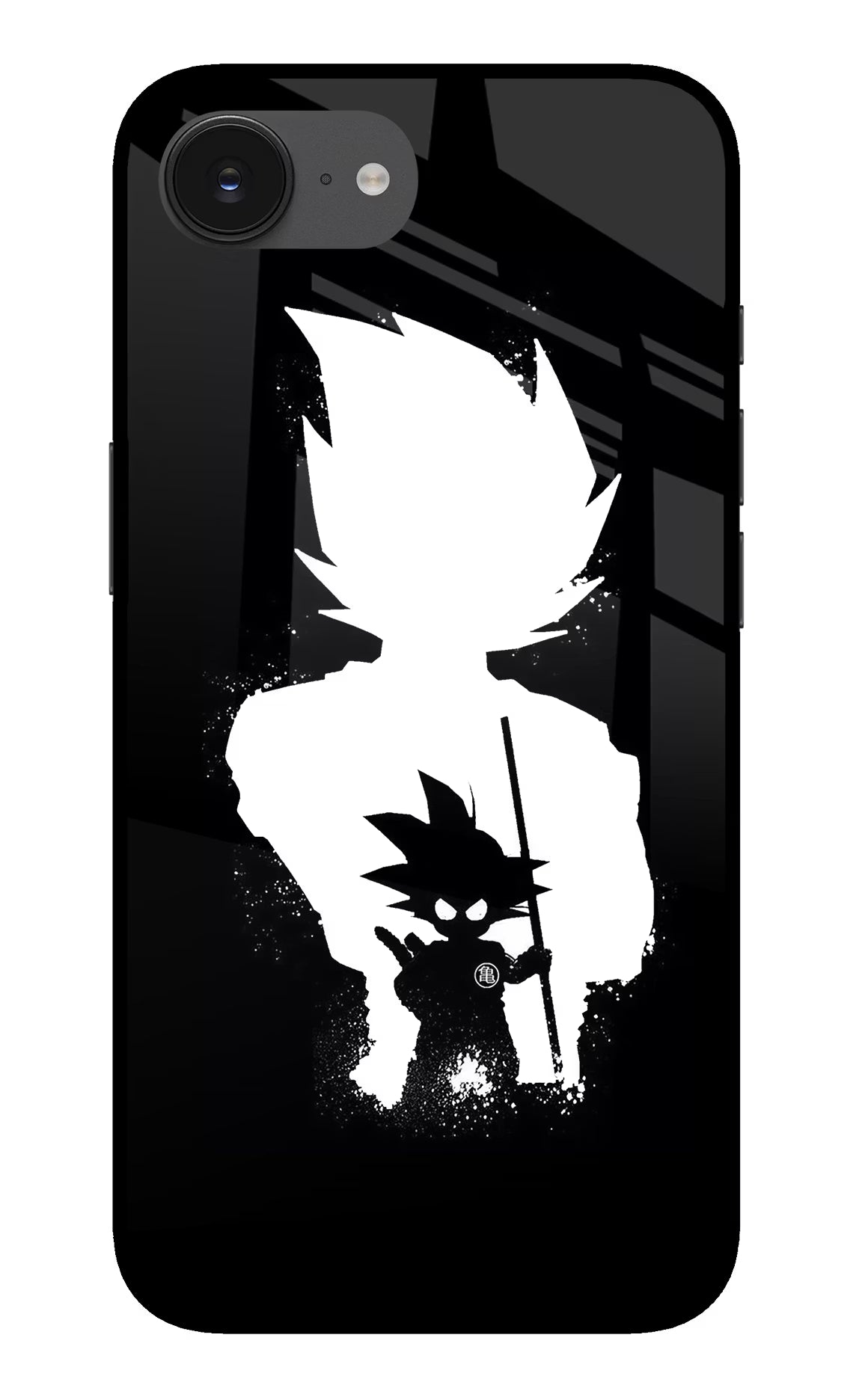 Goku Shadow iPhone 16e Glass Case Back Cover by Casekaro