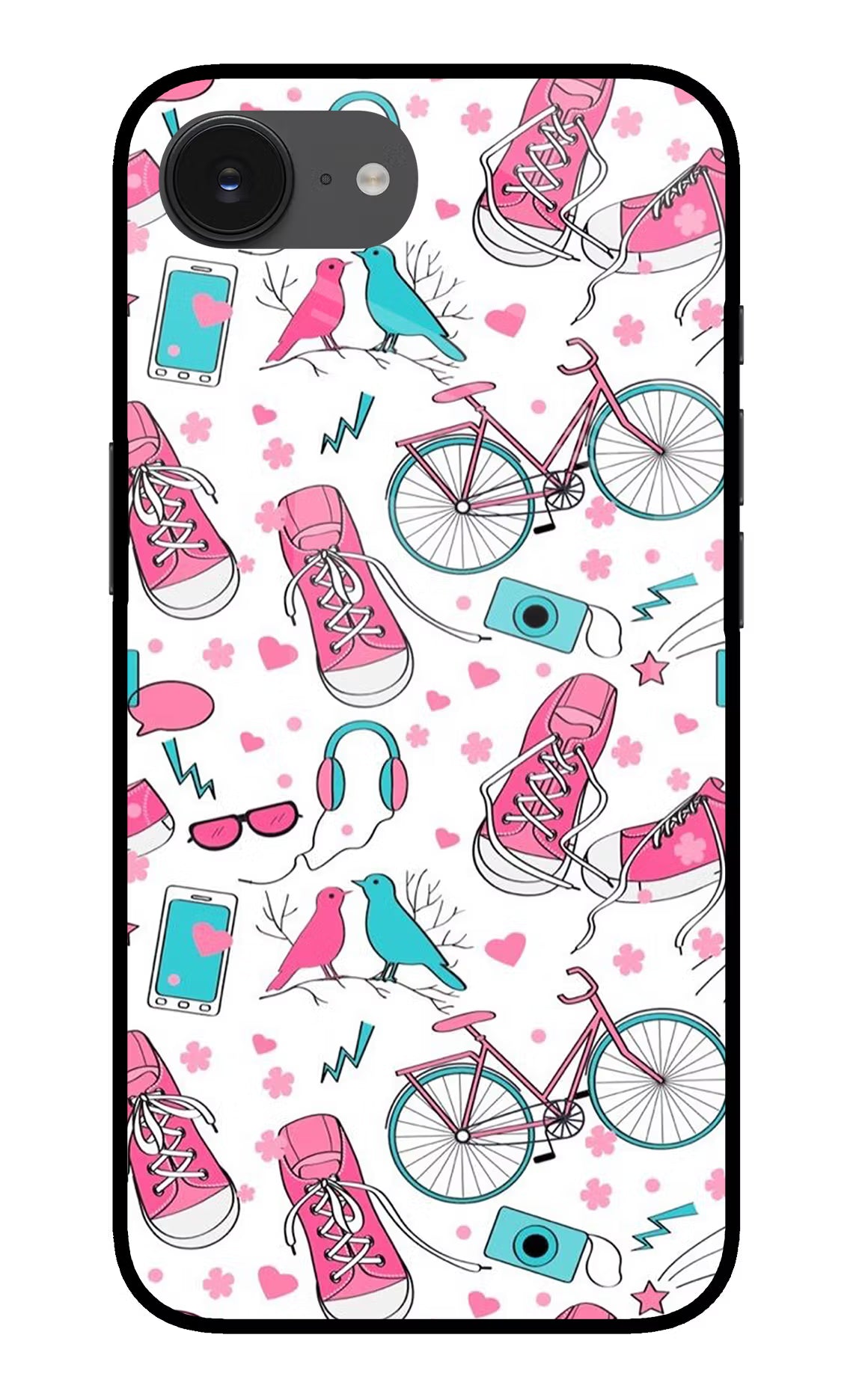 Artwork iPhone 16e Glass Case Back Cover by Casekaro