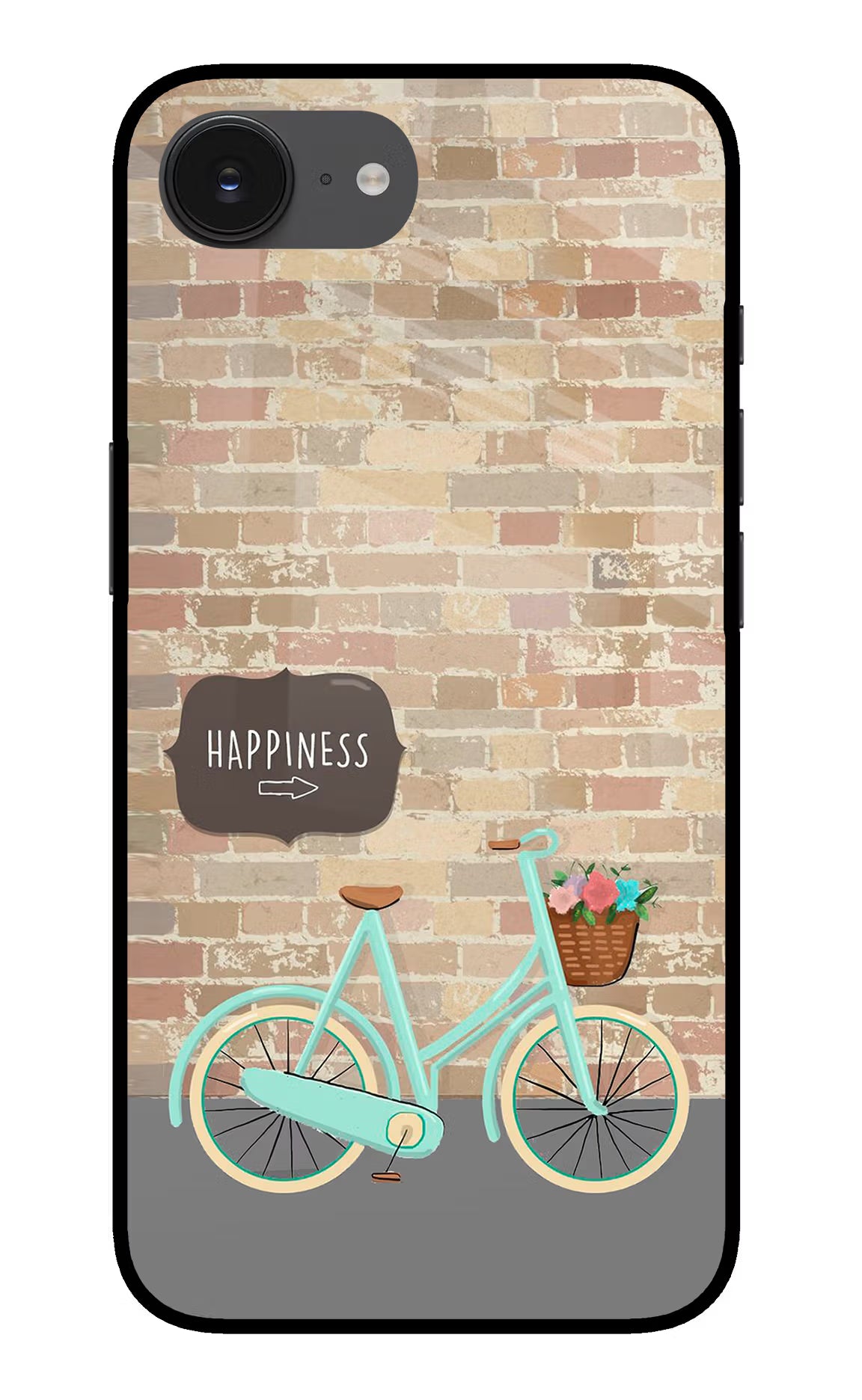 Happiness Artwork iPhone 16e Glass Case Back Cover by Casekaro
